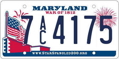 MD license plate 7AC4175