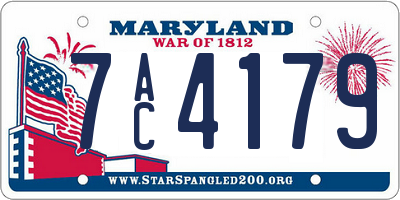 MD license plate 7AC4179