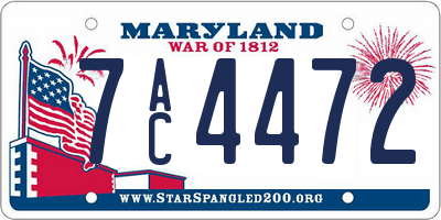 MD license plate 7AC4472