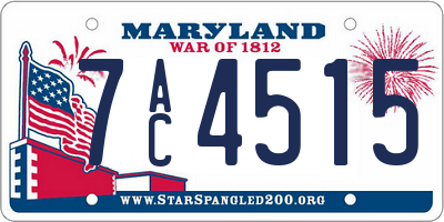 MD license plate 7AC4515