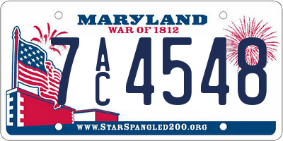 MD license plate 7AC4548