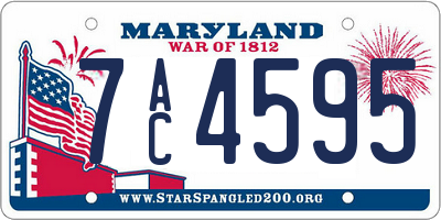 MD license plate 7AC4595