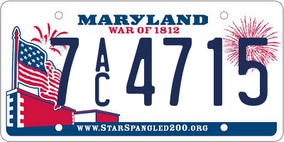 MD license plate 7AC4715