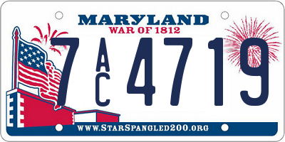 MD license plate 7AC4719