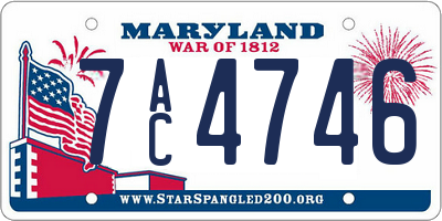 MD license plate 7AC4746