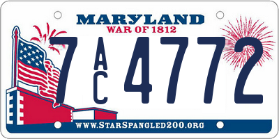 MD license plate 7AC4772