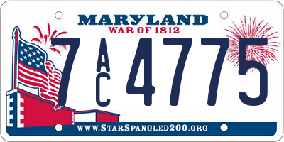 MD license plate 7AC4775