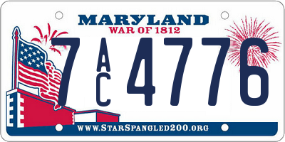 MD license plate 7AC4776