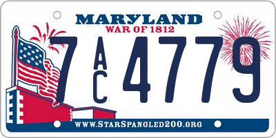 MD license plate 7AC4779