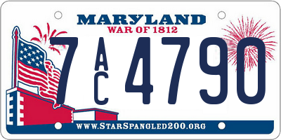 MD license plate 7AC4790