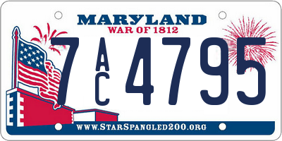 MD license plate 7AC4795