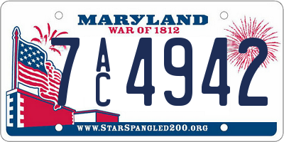 MD license plate 7AC4942