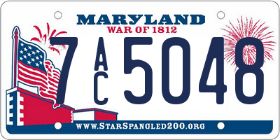 MD license plate 7AC5048