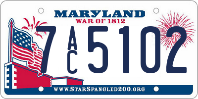 MD license plate 7AC5102