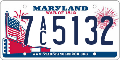 MD license plate 7AC5132