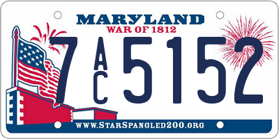 MD license plate 7AC5152