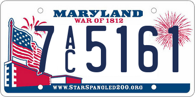 MD license plate 7AC5161