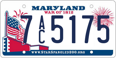 MD license plate 7AC5175
