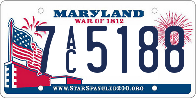 MD license plate 7AC5188