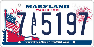 MD license plate 7AC5197