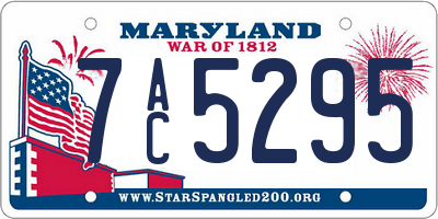 MD license plate 7AC5295