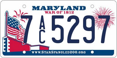 MD license plate 7AC5297