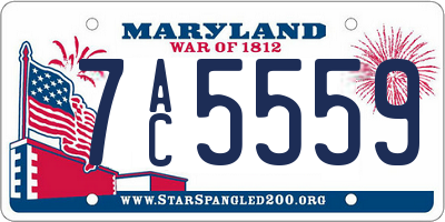 MD license plate 7AC5559