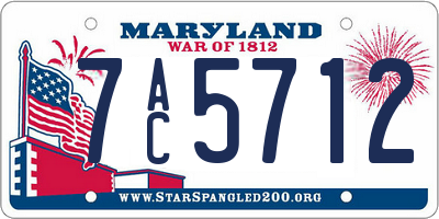 MD license plate 7AC5712