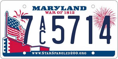 MD license plate 7AC5714
