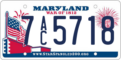 MD license plate 7AC5718