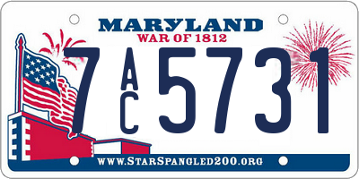 MD license plate 7AC5731