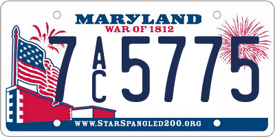 MD license plate 7AC5775