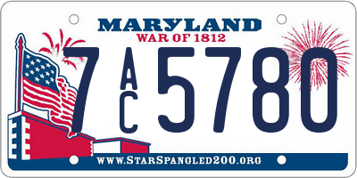 MD license plate 7AC5780