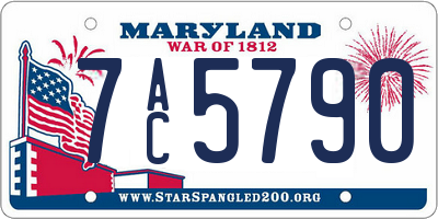 MD license plate 7AC5790