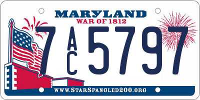 MD license plate 7AC5797