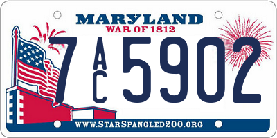 MD license plate 7AC5902