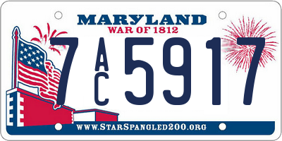 MD license plate 7AC5917