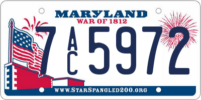 MD license plate 7AC5972