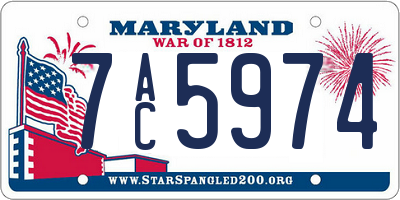 MD license plate 7AC5974