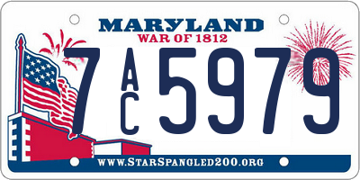 MD license plate 7AC5979