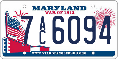 MD license plate 7AC6094