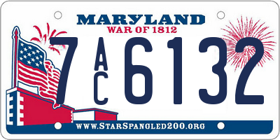 MD license plate 7AC6132