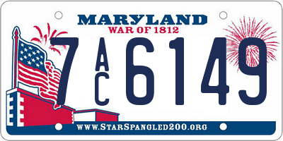 MD license plate 7AC6149