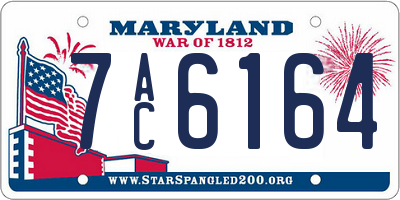 MD license plate 7AC6164