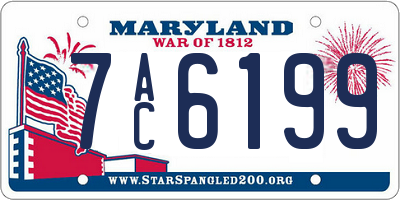 MD license plate 7AC6199