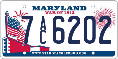 MD license plate 7AC6202