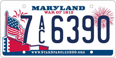 MD license plate 7AC6390