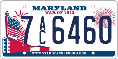 MD license plate 7AC6460