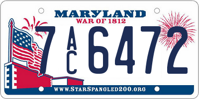 MD license plate 7AC6472