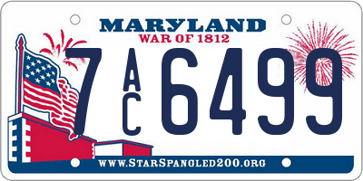 MD license plate 7AC6499